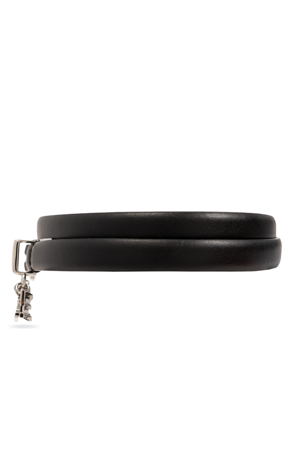 Black 'B-CHARM-LOOP' leather belt Diesel